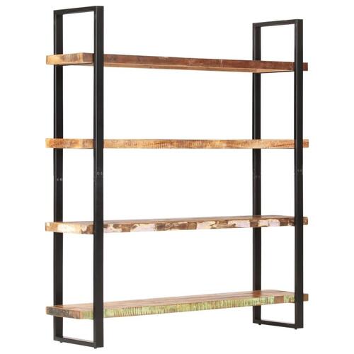 Bogreol med 4 hylder 160x40x180 cm massivt genbrugstræ
