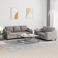 2 personers sofa med puder stof gråbrun