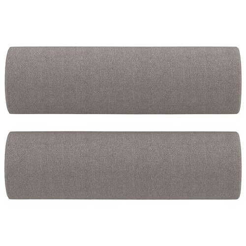 2 personers sofa med puder stof gråbrun