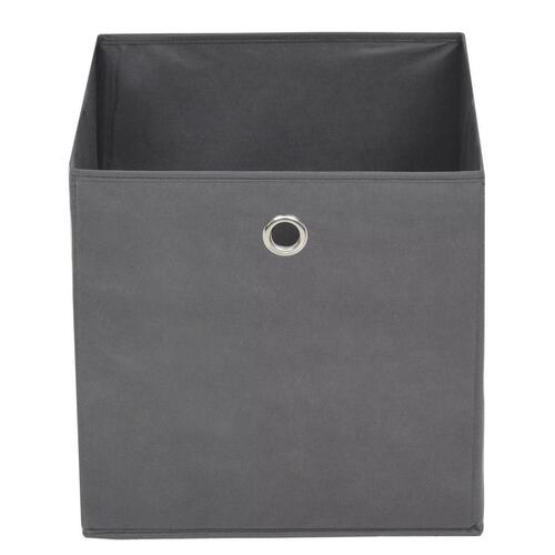 Opbevaringskasser 4 stk. 32x32x32 cm ikke-vævet stof grey