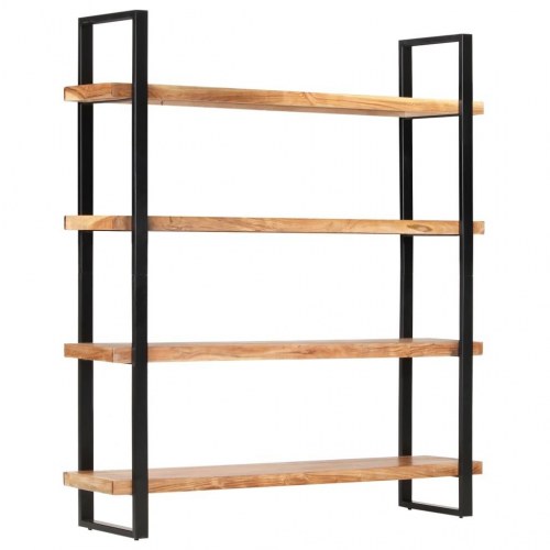 Bogreol med 4 hylder 160x40x180 cm massivt akacietræ