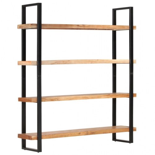 Bogreol med 4 hylder 160x40x180 cm massivt akacietræ