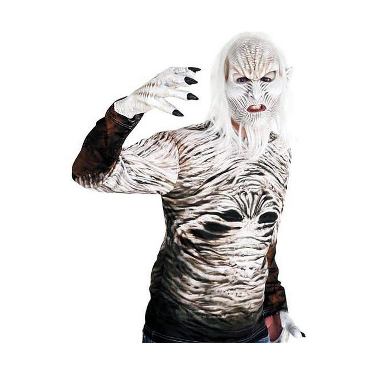 Maske til kostume White Walker - Hvid, M billede