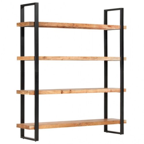 Bogreol med 4 hylder 160x40x180 cm massivt akacietræ