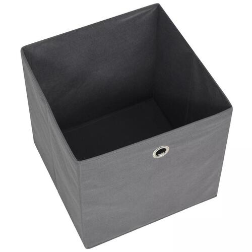 Opbevaringskasser 4 stk. 32x32x32 cm ikke-vævet stof grey