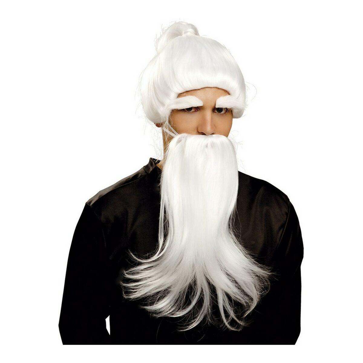 Paryk med skæg - Fu Man Chu, hvid billede