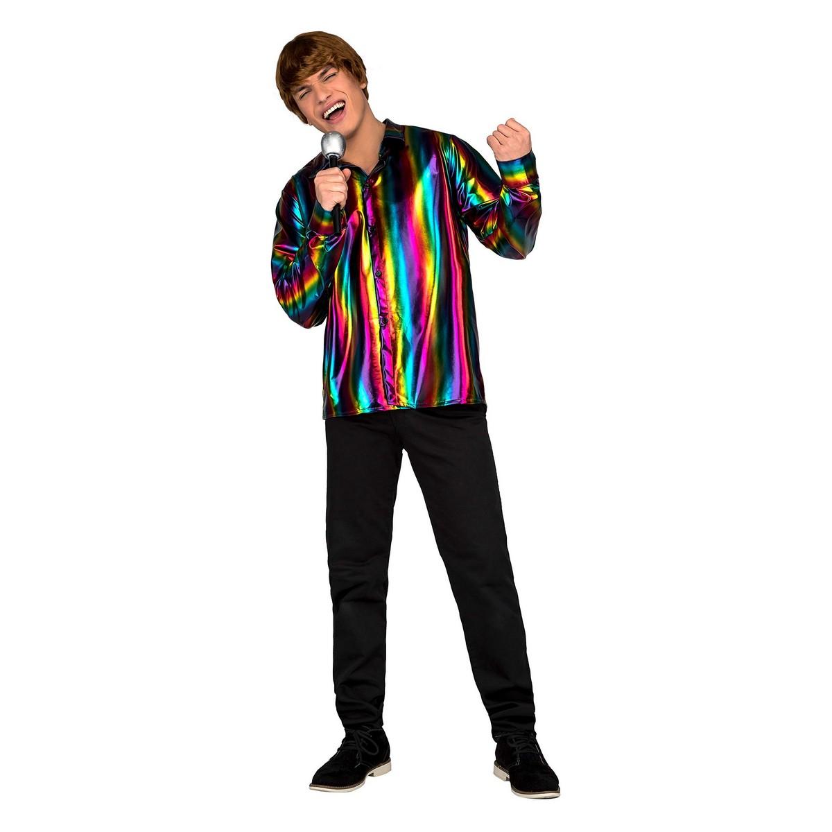Disco T-shirt kostume til voksne - polyester