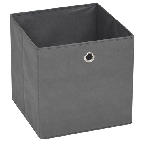 Opbevaringskasser 10 stk. ikke-vævet stof 32x32x32 cm grå
