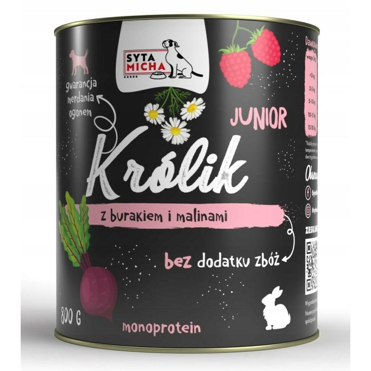 Våd mad SYTA MICHA Junior Rabbit with beetroot and raspberries 800 g