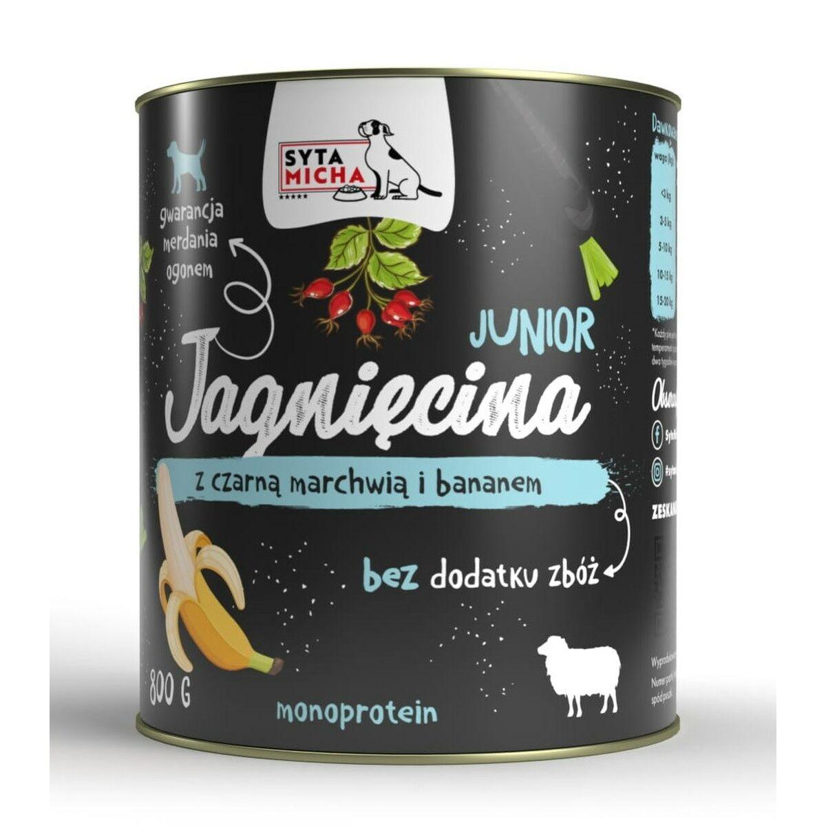 Våd mad SYTA MICHA Junior Lamb with black carrot and banana 800 g