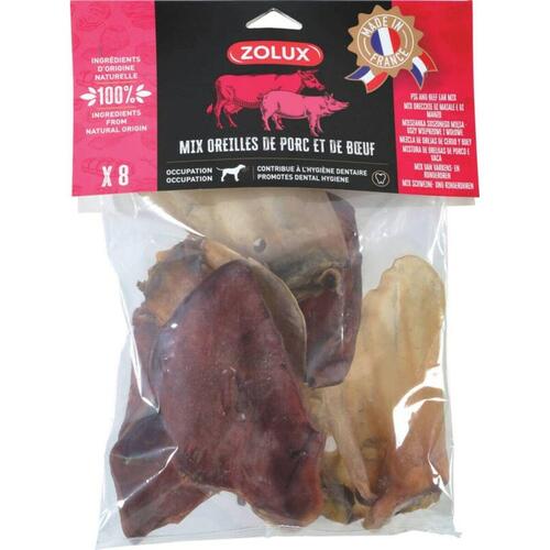 Hund Bidering Zolux Pork ear Beef 200 g