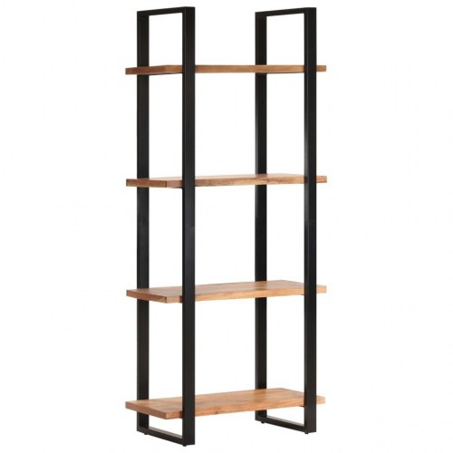 Bogreol med 4 hylder 80x40x180 cm massivt akacietræ
