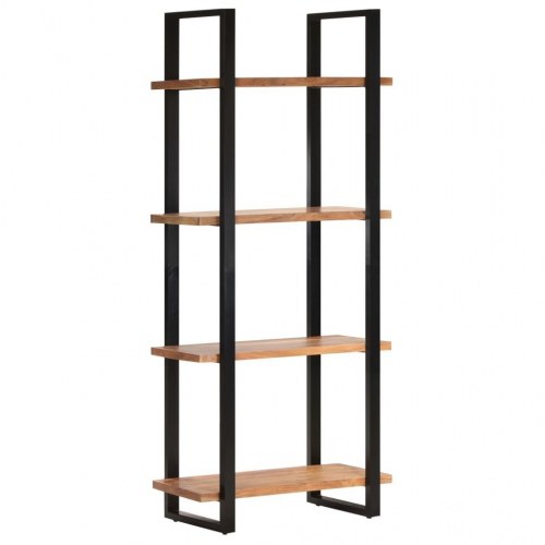 Bogreol med 4 hylder 80x40x180 cm massivt akacietræ