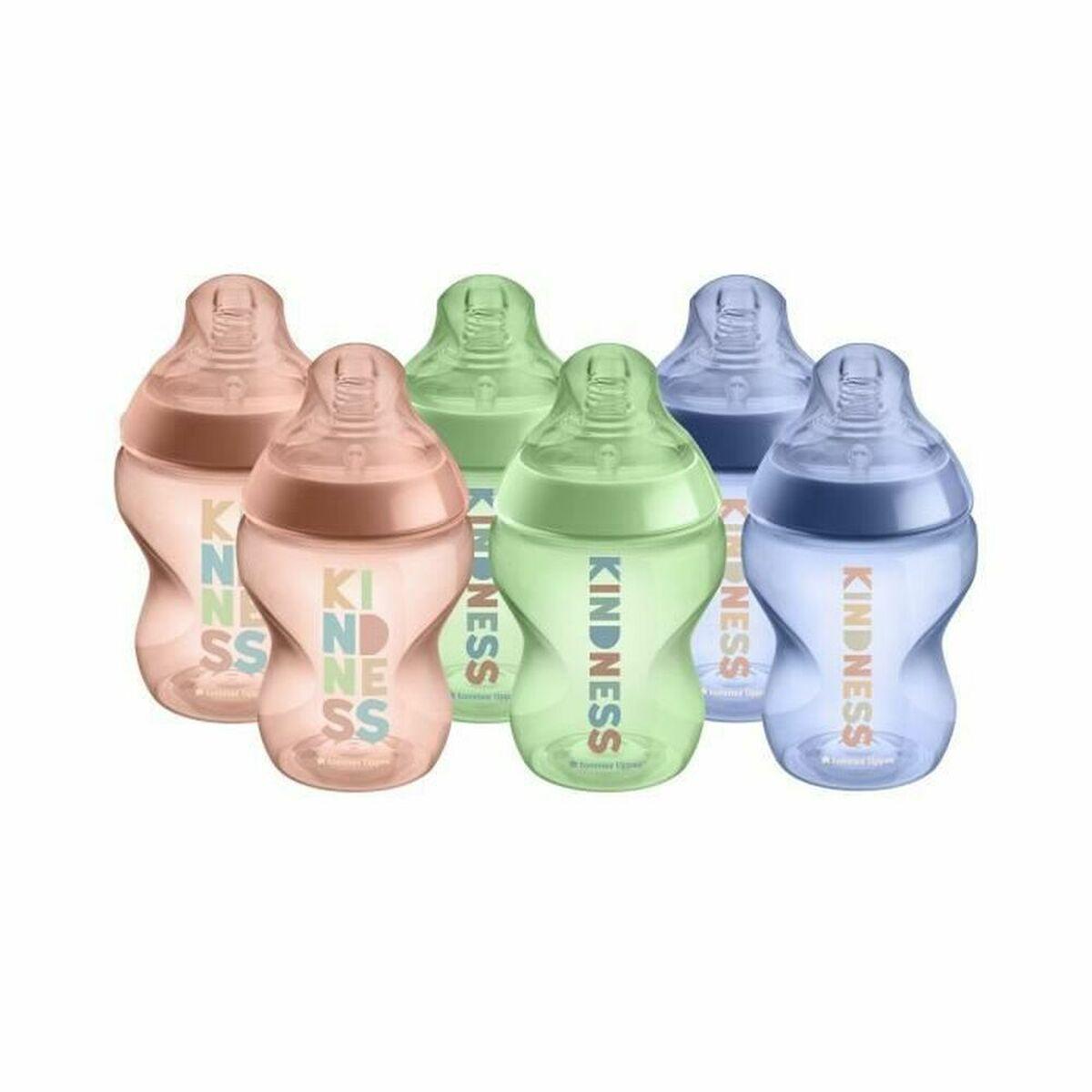 Tommee Tippee sutteflasker - sæt med 6 stk., 260 ml, multifarvet