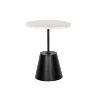 Sofabord Sort Hvid Metal Marmor 40 x 40 x 50 cm