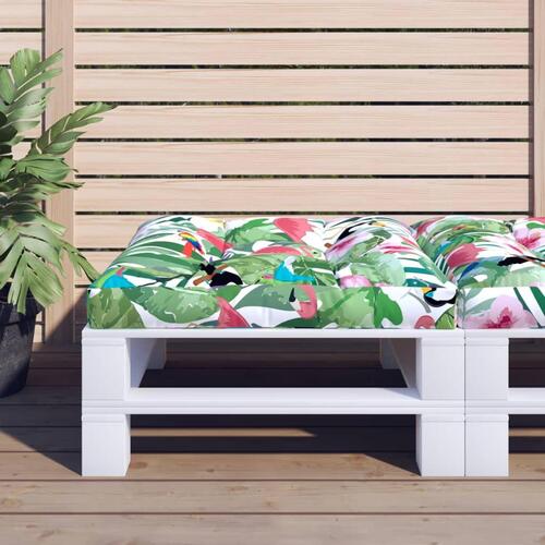 Pallehynde 80x80x12 cm stof flerfarvet (OUTLET A)