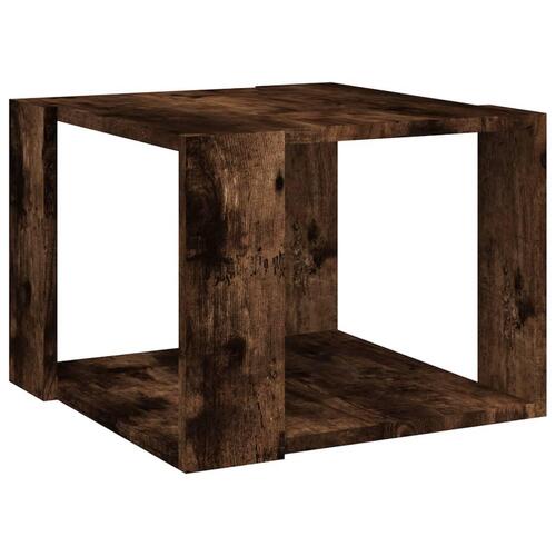 Sofabord 40x40x30 cm konstrueret træ røget egetræsfarve