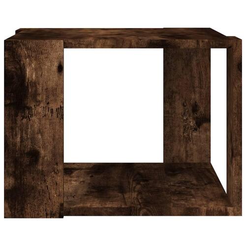 Sofabord 40x40x30 cm konstrueret træ røget egetræsfarve