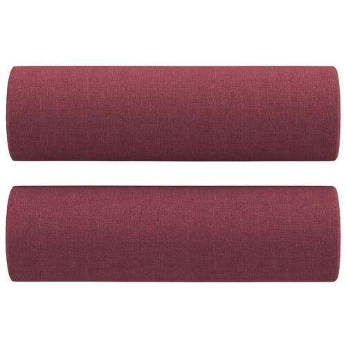 3 personers sofa med puder stof vinrød