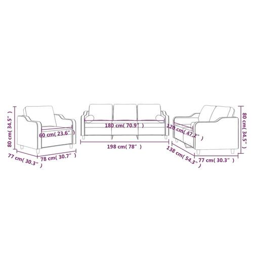 3 personers sofa med puder stof vinrød