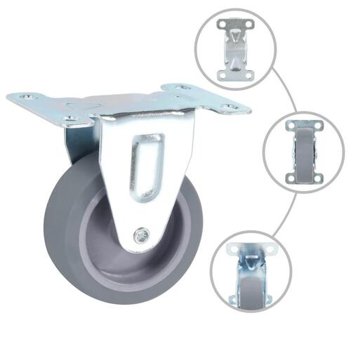 Faste hjul 24 stk. 75 mm