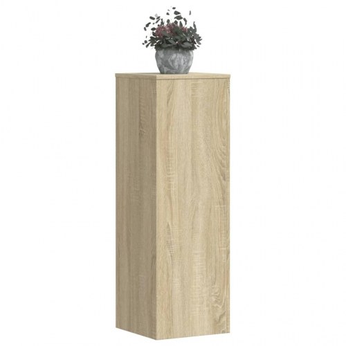 Plantestativer 2 stk. - 33×33×100 cm i konstrueret træ, sonoma-eg