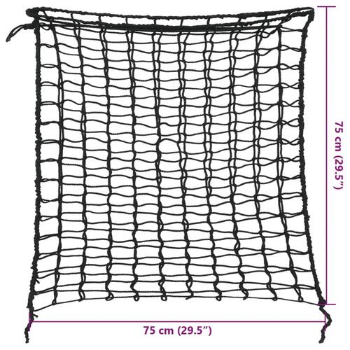 Hønet 2 stk. 75x75 cm PP firkantet sort