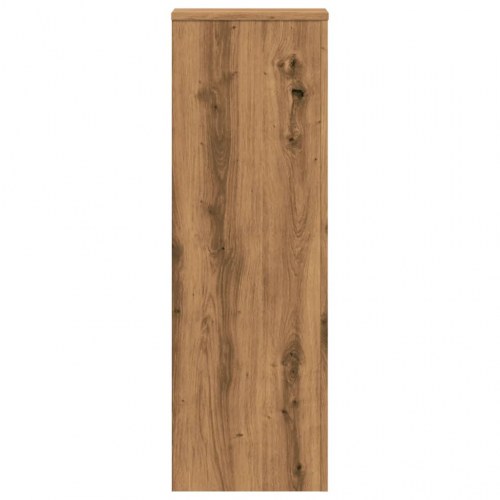 Plantestativer sæt á 2 - 33×33×100 cm i konstrueret træ, egetræsfarve