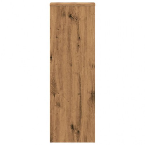 Plantestativer sæt á 2 - 33×33×100 cm i konstrueret træ, egetræsfarve