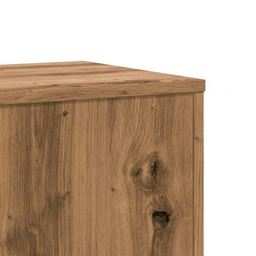 Plantestativer sæt á 2 - 33×33×100 cm i konstrueret træ, egetræsfarve