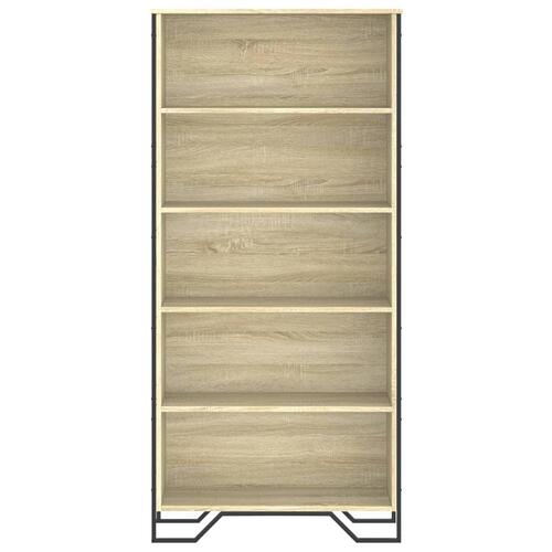 Bogreol 80x31x169 cm konstrueret træ sonoma-eg