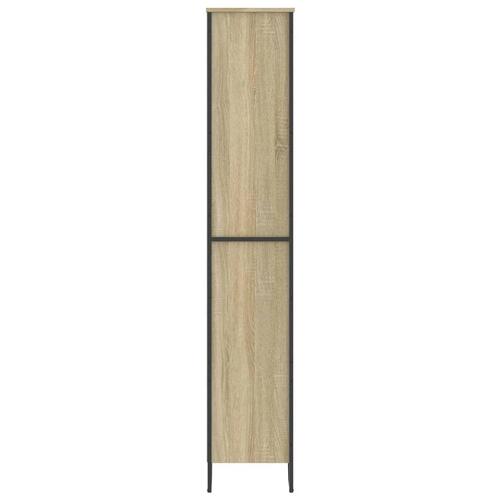 Bogreol 80x31x169 cm konstrueret træ sonoma-eg