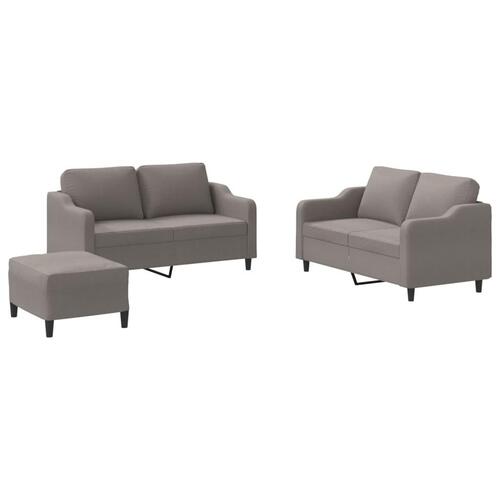 3 personers sofa med hynder stof gråbrun