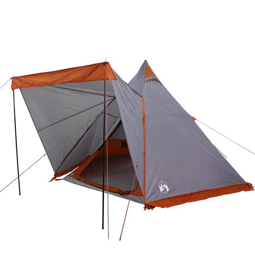 6-personers campingtelt vandafvisende grå