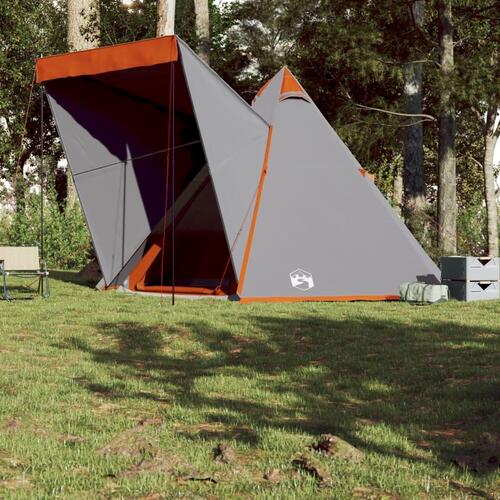 6-personers campingtelt vandafvisende grå