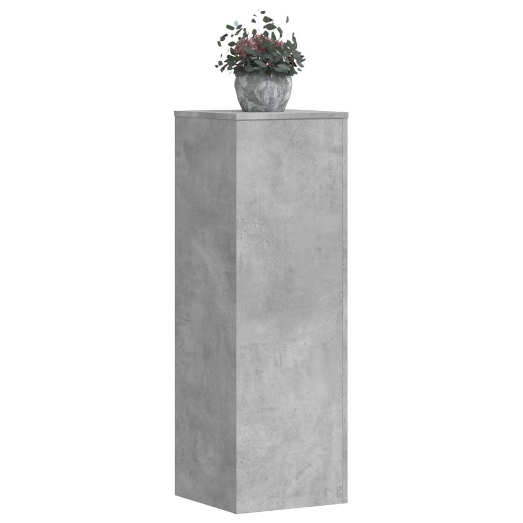 Plantestativer 2 stk. 33x33x100 cm konstrueret træ betongrå