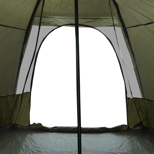 6-personers campingtelt vandafvisende olivengrøn