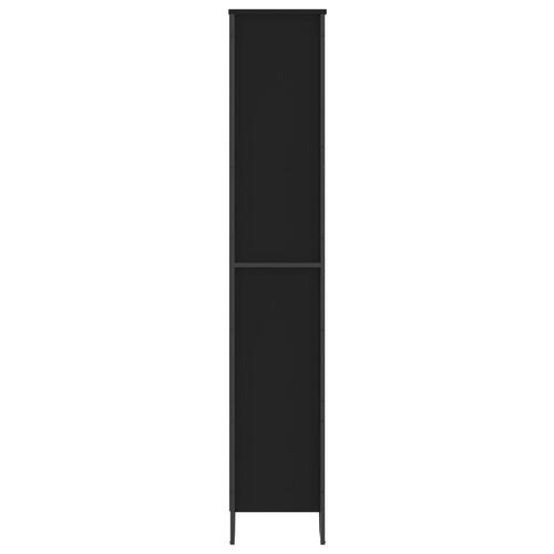 Bogreol 80x31x169 cm konstrueret træ sort