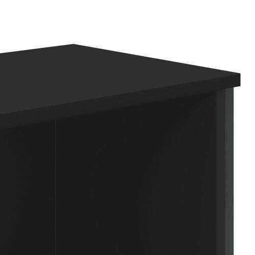 Bogreol 80x31x169 cm konstrueret træ sort