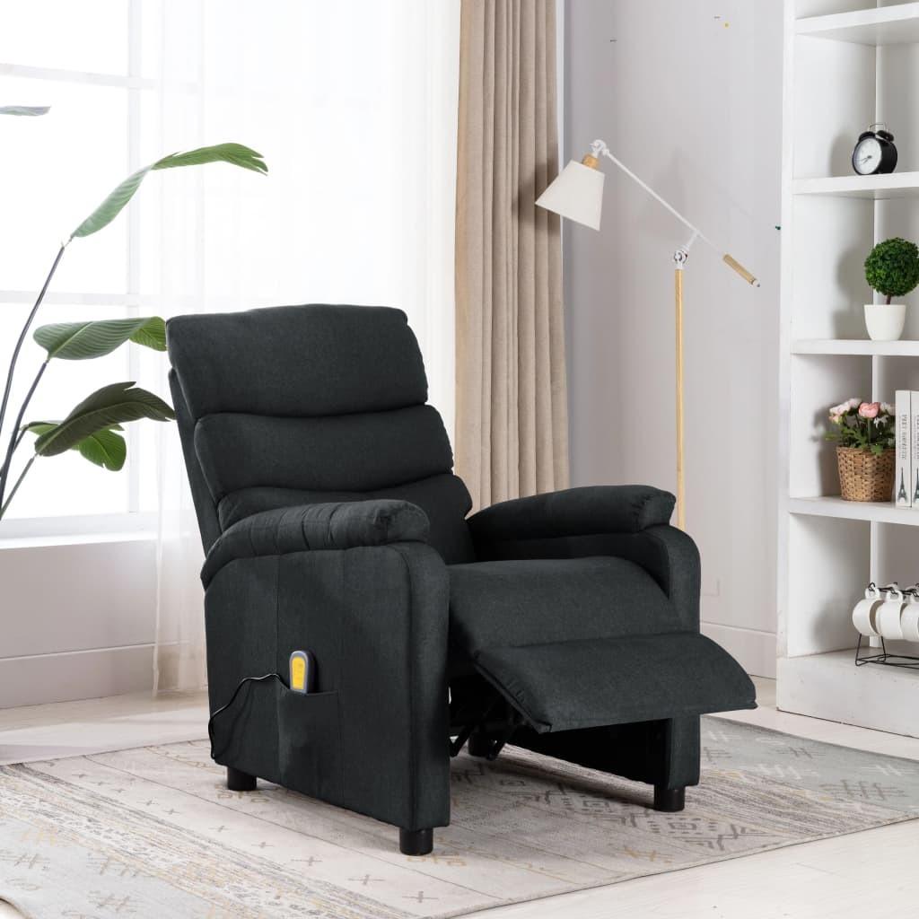 Massagestol stof mørkegrå