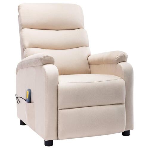 Massagestol stof cremefarvet