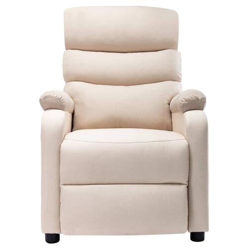 Massagestol stof cremefarvet