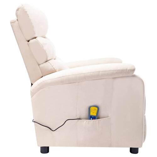 Massagestol stof cremefarvet