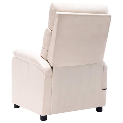 Massagestol stof cremefarvet