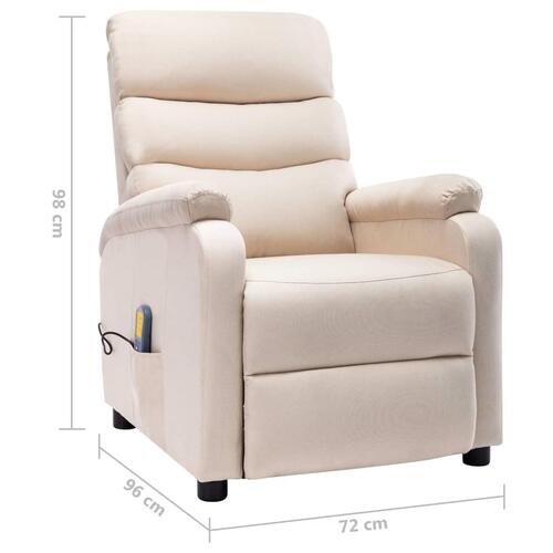Massagestol stof cremefarvet