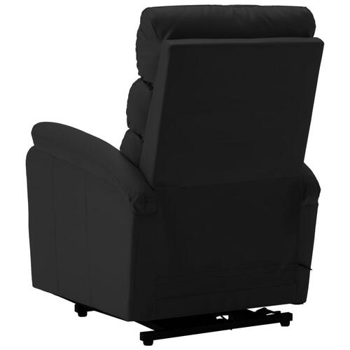 Massagestol med løftefunktion kunstlæder sort