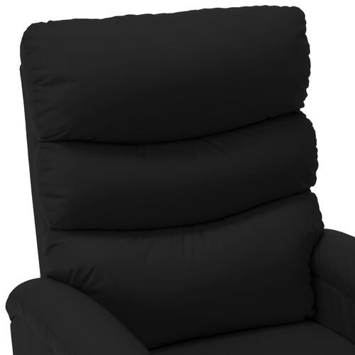 Massagestol med løftefunktion kunstlæder sort