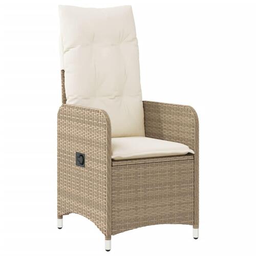 Bistrosæt til haven 9 dele med hynder polyrattan beige