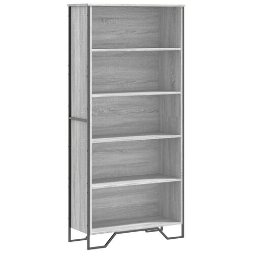 Bogreol 80x31x169 cm konstrueret træ grå sonoma-eg