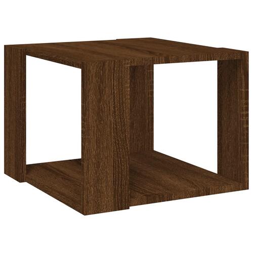 Sofabord 40x40x30 cm konstrueret træ brun egetræsfarve